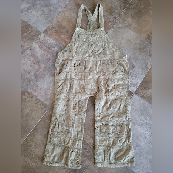 NWT S/M Jaded GypsyTravels Await Patchwork Overalls - Picture 4 of 5